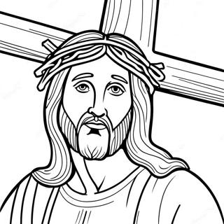 Page A Colorier Jesus Sur La Croix Vendredi Saint 13809-11441