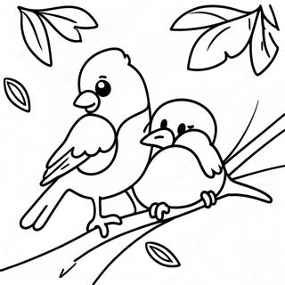 Jolis Orioles Assis Sur Une Branche Page A Colorier 13839-11467