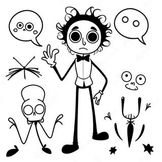 Pages A Colorier Silhouettes De Personnages De Tim Burton 13989-11595