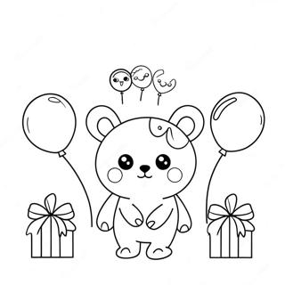 Pages A Colorier Cute Boxy Boo Avec Des Ballons 14009-11609