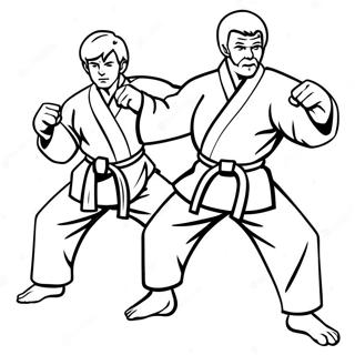 Page A Colorier Karate 14068-11656