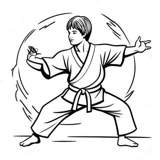 Page A Colorier Karate Kid En Action 14069-11657