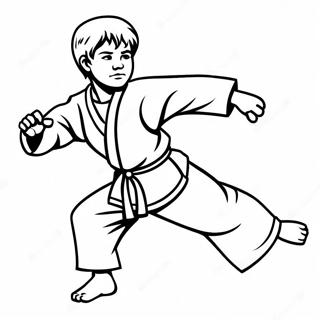 Page A Colorier Karate Kid En Action 14069-11658