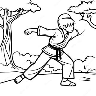 Page A Colorier Karate Kid En Action 14069-11660