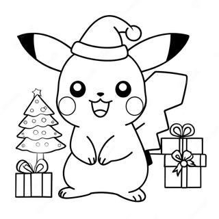 Page A Colorier Pikachu De Noel 14138-11710