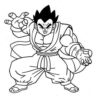 Gohan Bete En Action A Colorier 14149-11721