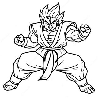 Gohan Bete En Action A Colorier 14149-11722