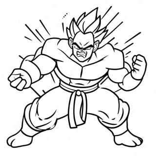 Gohan Bete En Action A Colorier 14149-11723