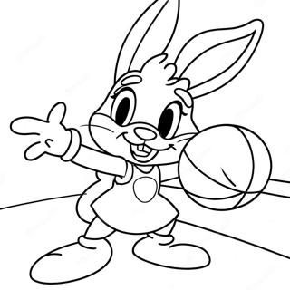 Lola Bunny Jouant Au Basket A Colorier 14210-11761