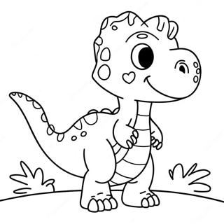 Dinosaur Valentine Pages À Colorier