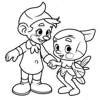 Page A Colorier Pinocchio Avec La Fee Bleue 14270-11809