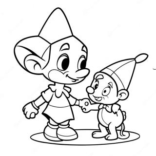 Page A Colorier Pinocchio Avec La Fee Bleue 14270-11810