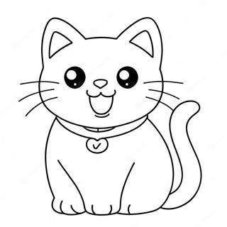 Page A Colorier De Chat Kawaii Adorable 14340-11865