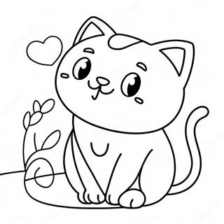 Page A Colorier De Chat Kawaii Adorable 14340-11867