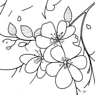 Sakura Pages À Colorier