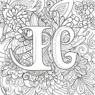 Page A Colorier Lettrage Elegant 14390-11907