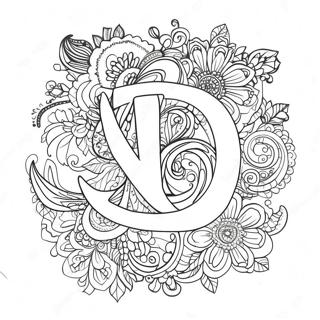 Page A Colorier Lettrage Elegant 14390-11908