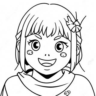 Page A Colorier Himiko Toga Avec Un Sourire Assoiffe De Sang 14410-11923