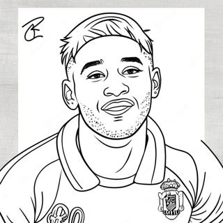 Page A Colorier Neymar Dribblant Un Ballon De Football 1442-1156