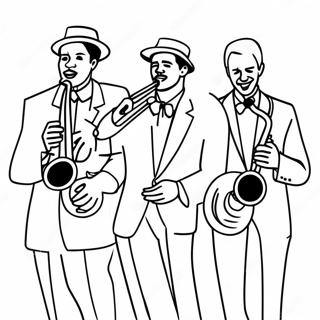 Page A Colorier Dun Groupe De Jazz Colore 14590-12066