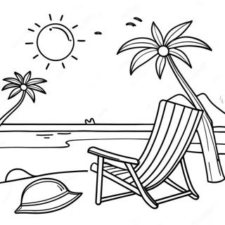 Page A Colorier De Scene De Plage Relaxante 14600-12073