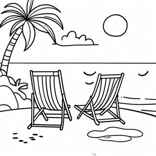 Page A Colorier De Scene De Plage Relaxante 14600-12076