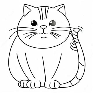 Chat Gros Pages À Colorier