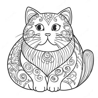 Page A Colorier De Chat Gras 14609-12079