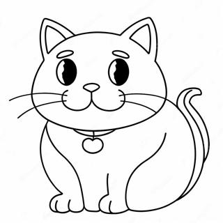 Page A Colorier De Chat Gras 14609-12080