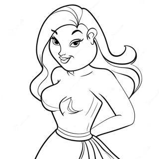 Page A Colorier De Jessica Rabbit En Robe Glamour 14620-12091