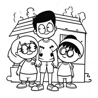 Page A Colorier Portrait De Famille Loud House 1472-1178