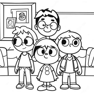 Page A Colorier Portrait De Famille Loud House 1472-1180