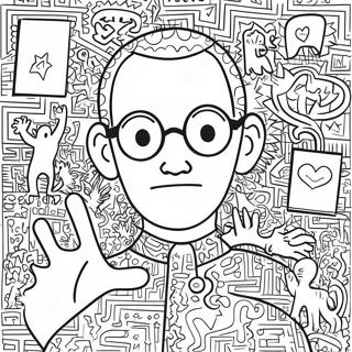 Page A Colorier Keith Haring 14749-12190