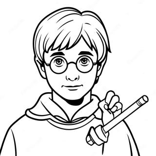 Page A Colorier Harry Potter Avec Sa Baguette 14810-12242