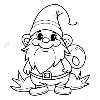 Gnome D'halloween Pages À Colorier