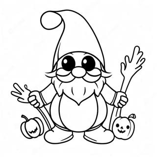 Page A Colorier Gnome Dhalloween Amusant Avec Citrouille 14830-12257