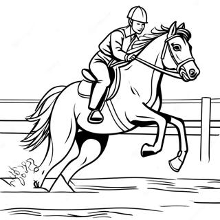 Page A Colorier Cheval Et Cavalier De Barrel Racing 14899-12311