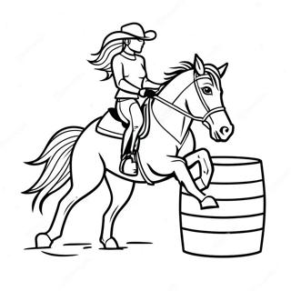 Page A Colorier Cheval Et Cavalier De Barrel Racing 14899-12312