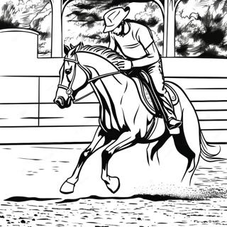 Page A Colorier Cheval Et Cavalier De Barrel Racing 14899-12327