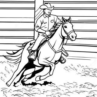 Page A Colorier De Laction Rapide De Barrel Racing 14900-12314