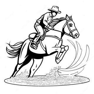 Page A Colorier De Laction Rapide De Barrel Racing 14900-12315