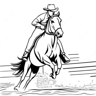 Page A Colorier De Laction Rapide De Barrel Racing 14900-12330