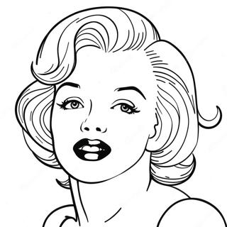 Page A Colorier Du Portrait Classique De Marilyn Monroe 14939-12360