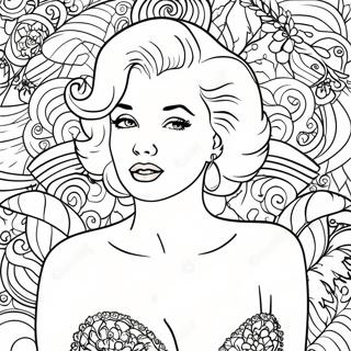 Page A Colorier De Marilyn Monroe En Robe Glamour 14940-12361