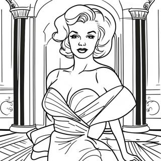 Page A Colorier De Marilyn Monroe En Robe Glamour 14940-12364