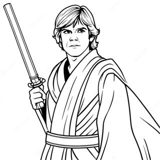 Page A Colorier Luke Skywalker En Robes De Jedi 15000-12409