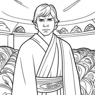 Page A Colorier Luke Skywalker En Robes De Jedi 15000-12411