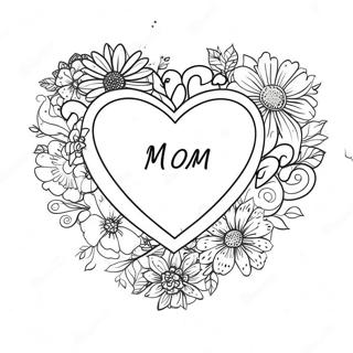 Page A Colorier Coeur Maman Colore 15010-12417