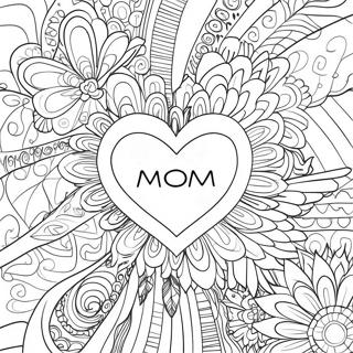 Page A Colorier Coeur Maman Colore 15010-12420