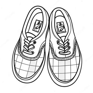 Page A Colorier Chaussures Vans A Damier Classique 15030-12433